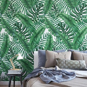 tapeta na ścianę w liście palm